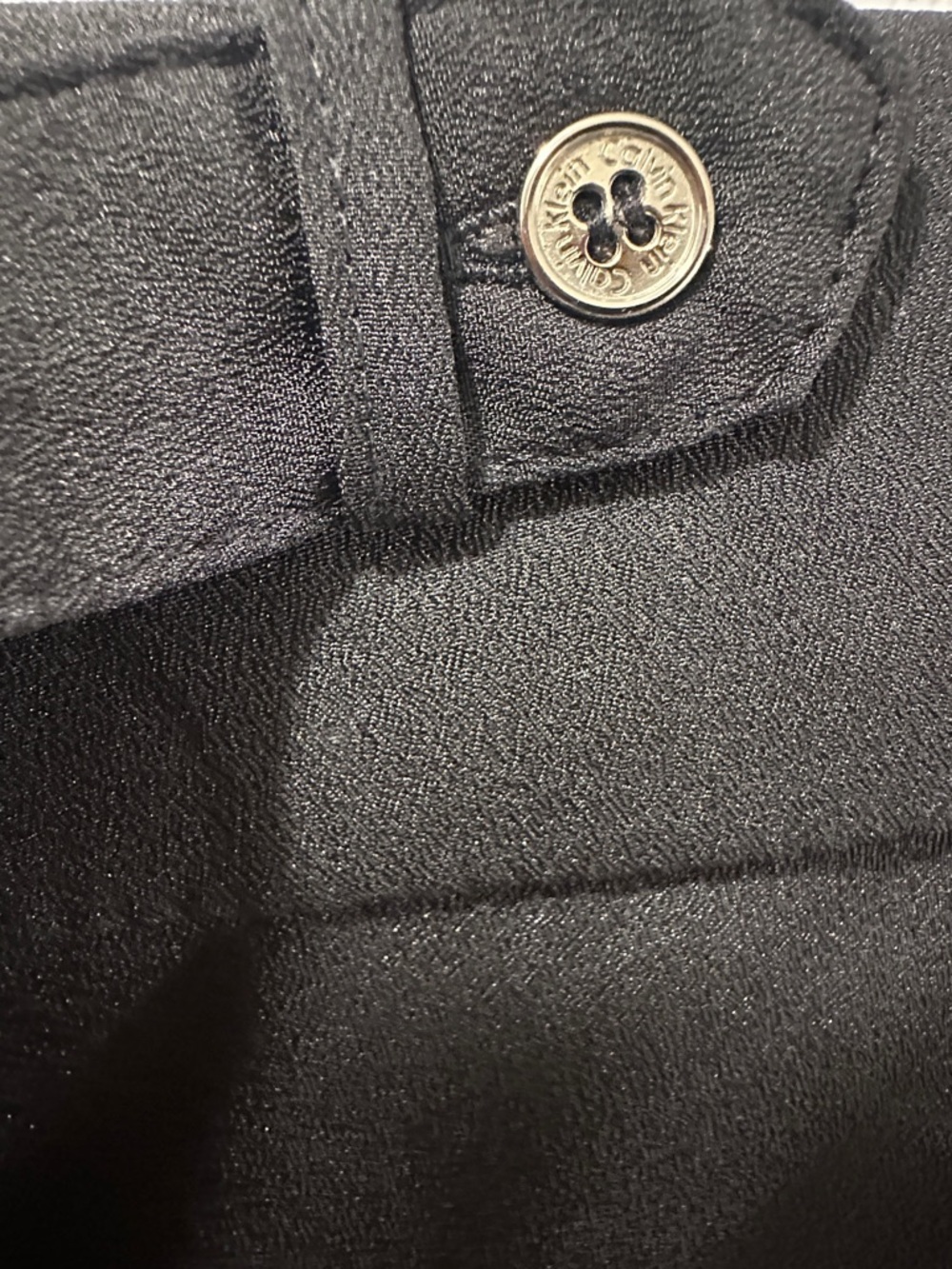 CALVIN KLEIN Quiet Classic Luxury Dark Gray Button-Front Utility Blouse Sz 1X - Picture 6 of 17